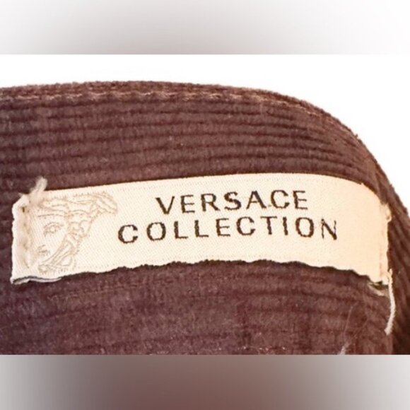 VERSACE COLLECTION gorgeous burgundybrown cords with Medusa size 294 - Picture 2 of 6